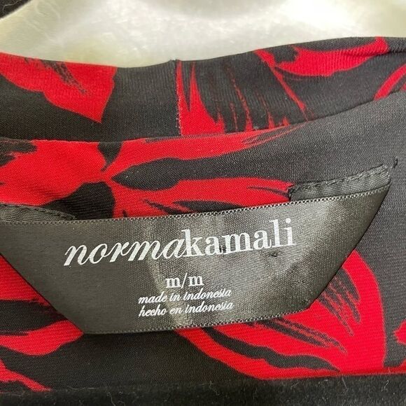 NORMA Kamali Floral Faux Wrap Jersey Dress M - Picture 5 of 6